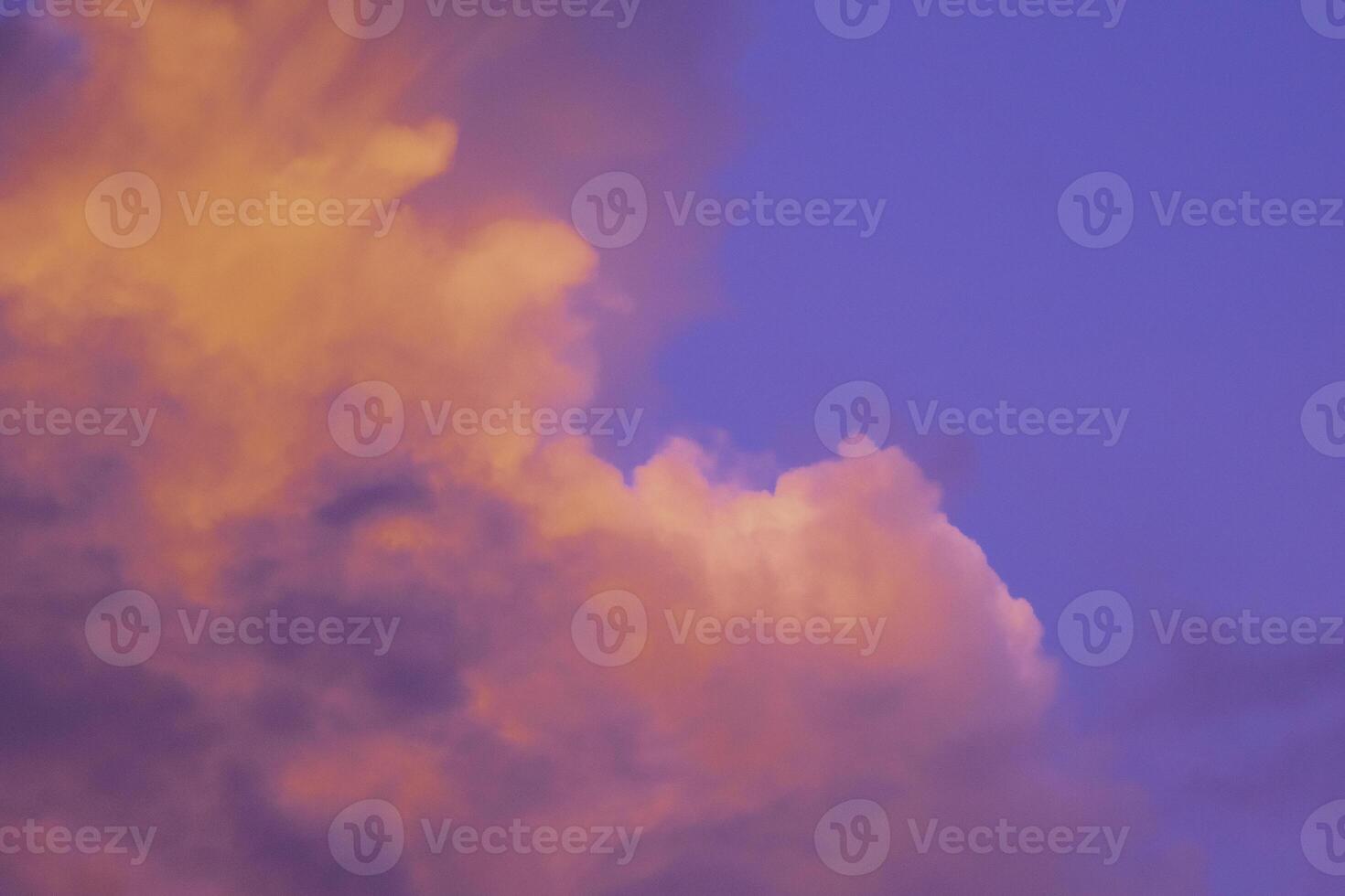 The sky has strange colors in the evening. photo