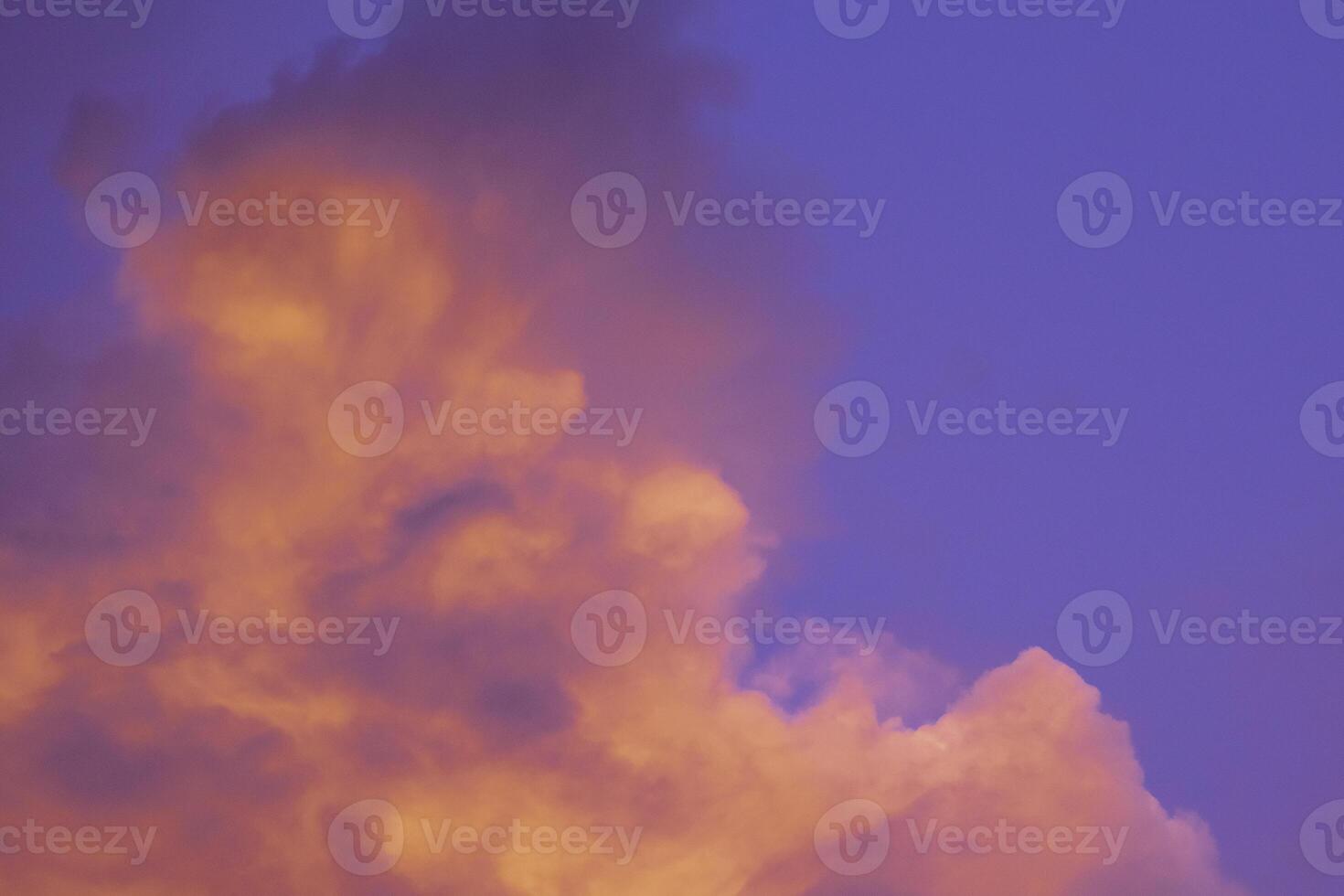 The sky has strange colors in the evening. photo