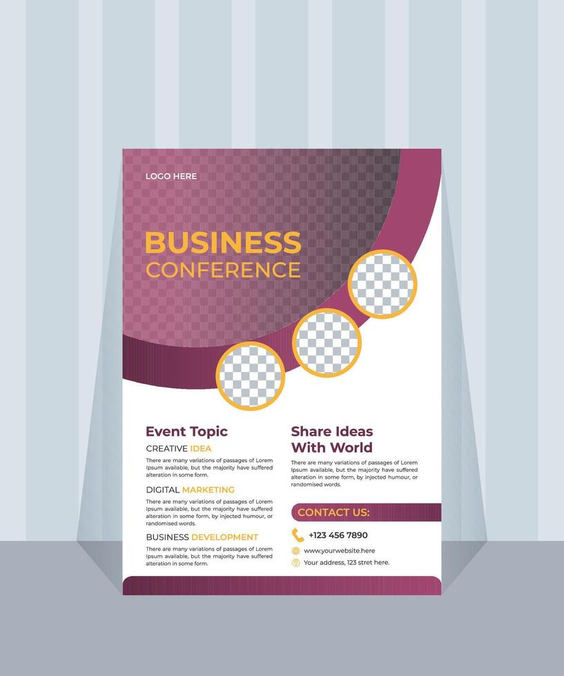 Creative Business Flyer Design, , Illustration. vector