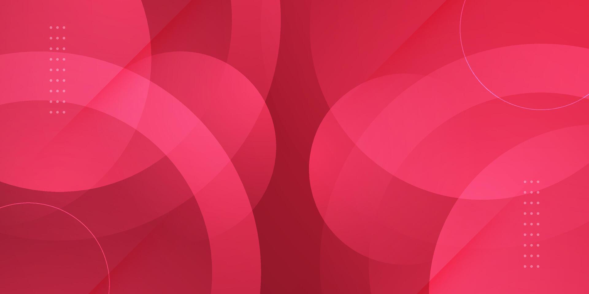 Abstract colorful red geometric circle pattern gradient illustration background. 3d look and simple pattern. Cool design and luxury. vector