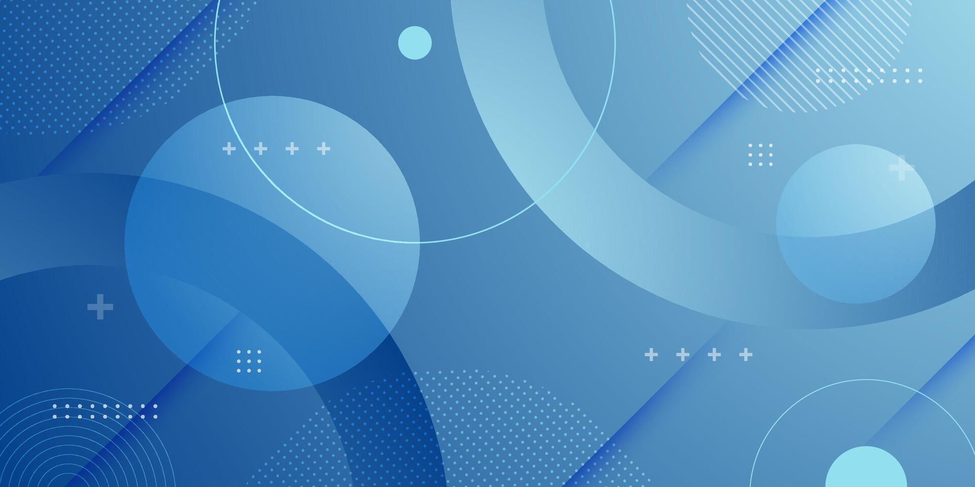 Colorful blue abstract background with simple circle shape and lines pattern. Bright blue design. Modern with geometric circle shapes concept. vector