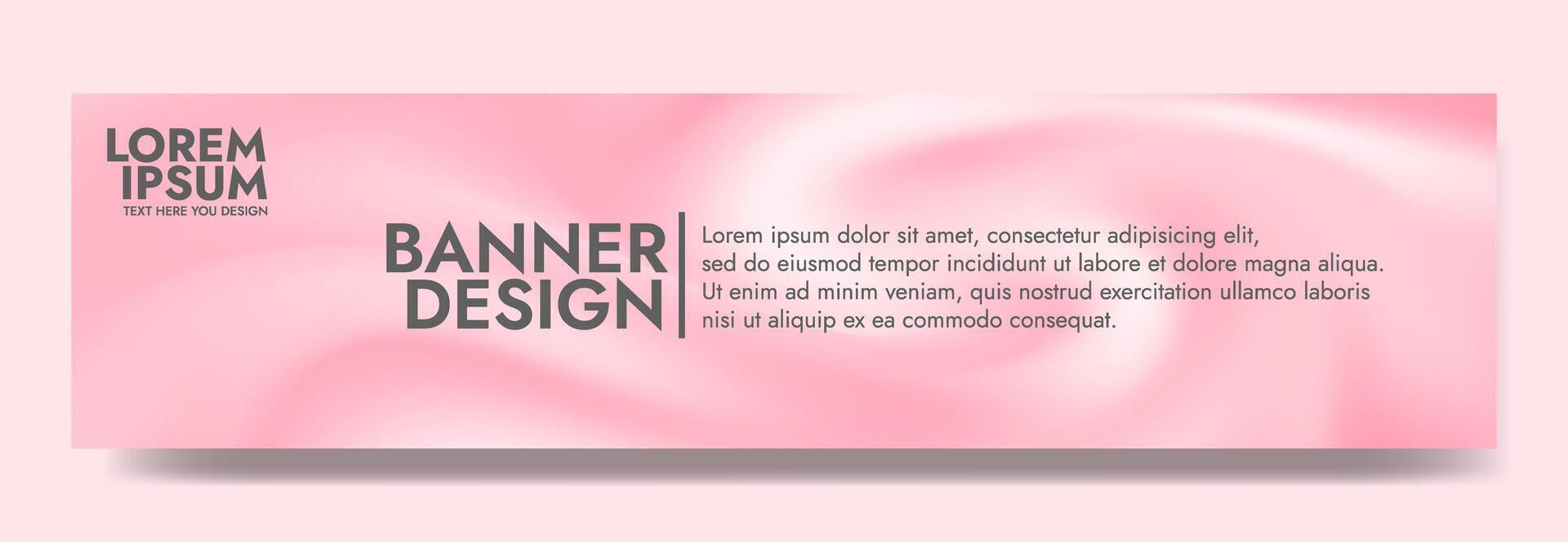 Pink blurred smooth liquid waves abstract banner template vector