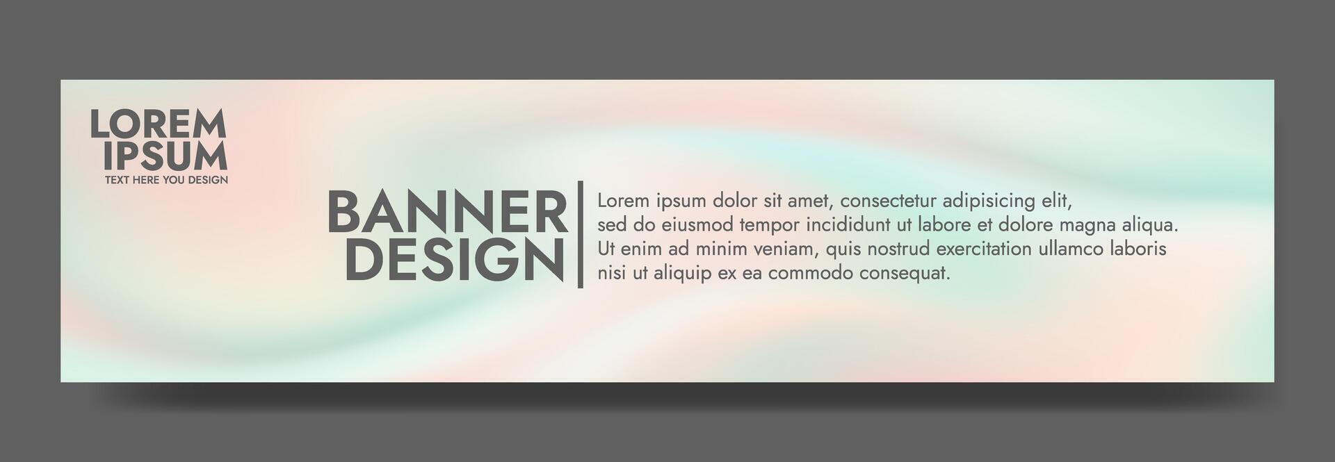 Colorful blurred smooth liquid waves abstract banner template vector