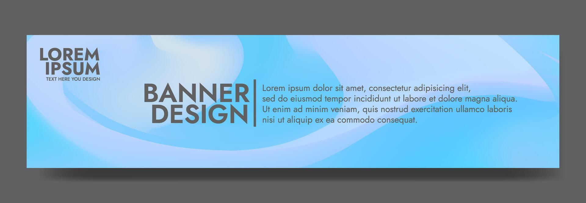 blue blurred smooth liquid waves abstract banner vector