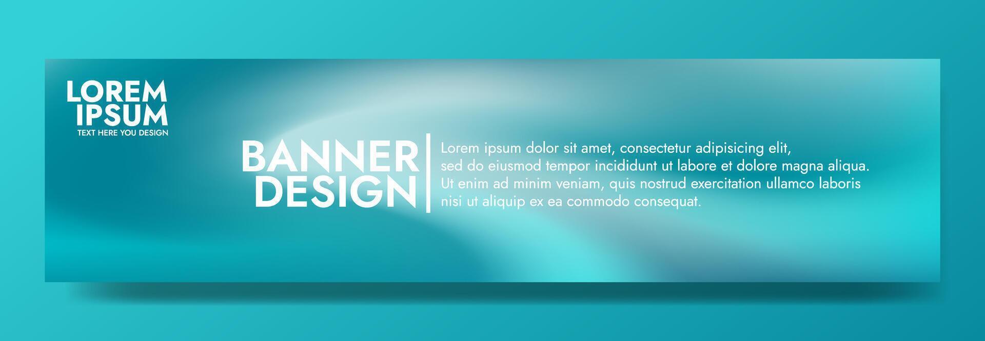 Blue blurred smooth liquid waves abstract banner template vector