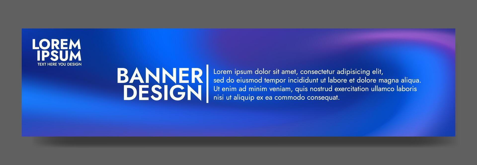blue blurred smooth liquid waves abstract banner vector