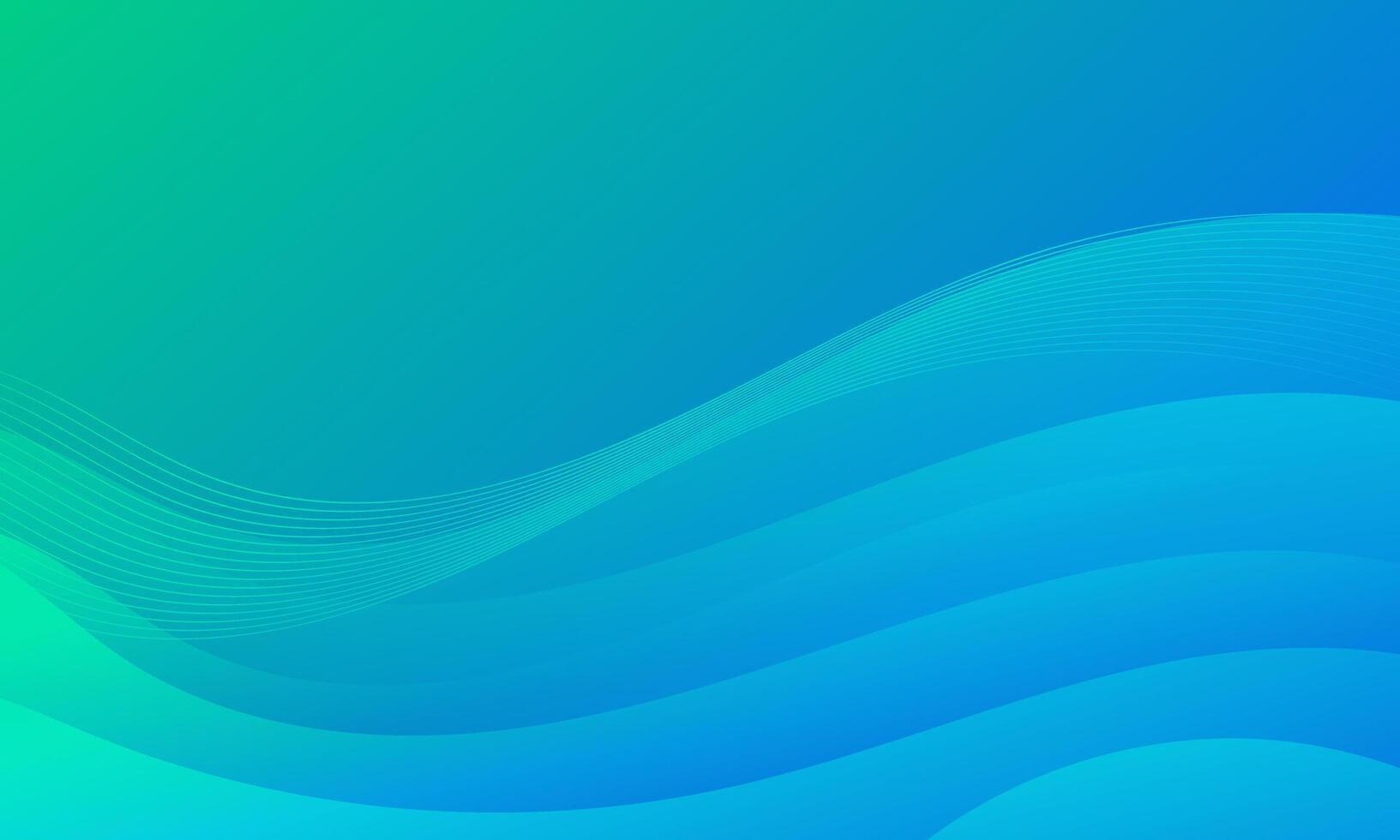 Abstract gradient wave background blending green and blue, perfect for modern and dynamic design projects vector