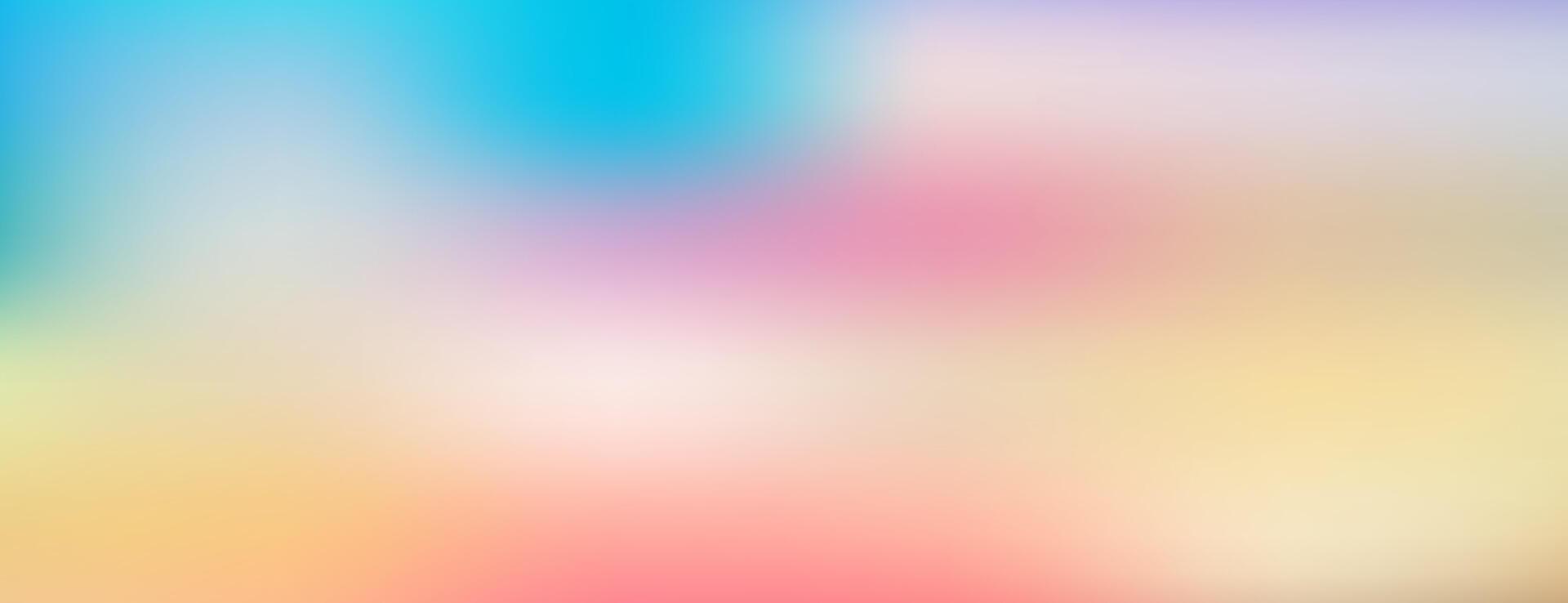 Smooth colorful waves flow together in a beautifully blurred abstract design vector