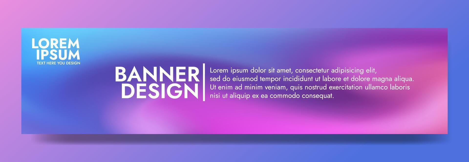 Colorful blurred smooth liquid waves abstract banner vector
