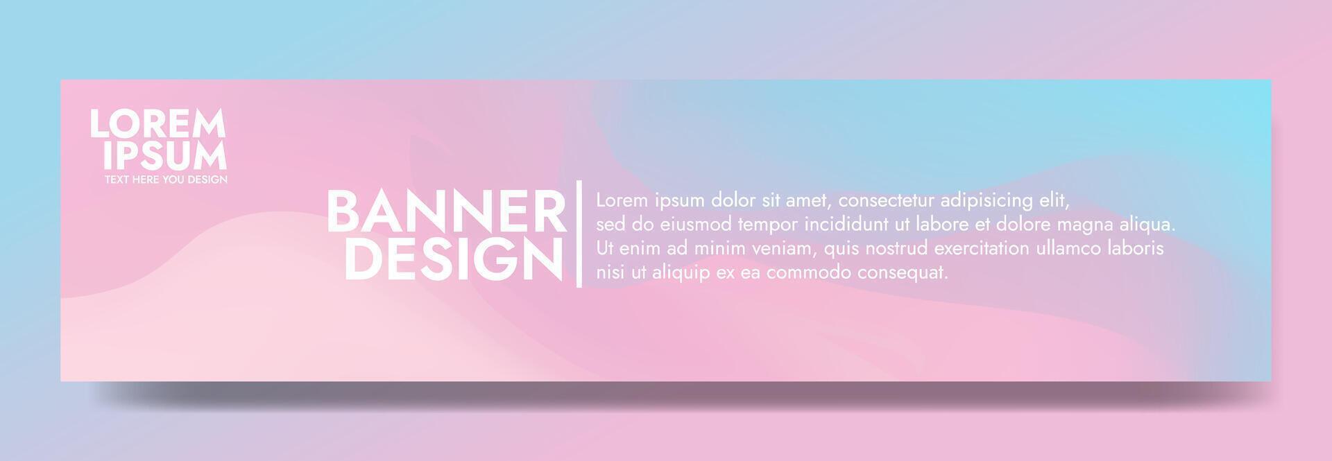 Pink blurred smooth liquid waves abstract banner template vector