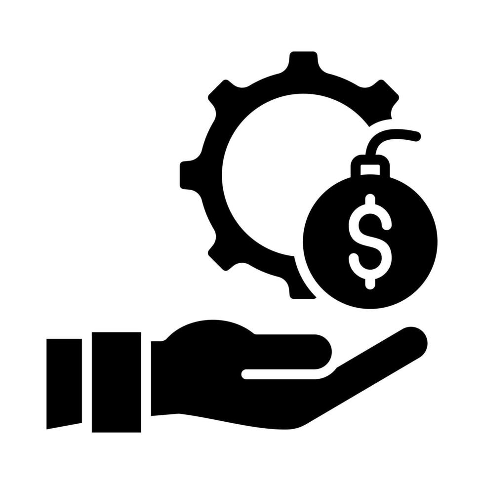 Debt Management Support icon line illustration vector
