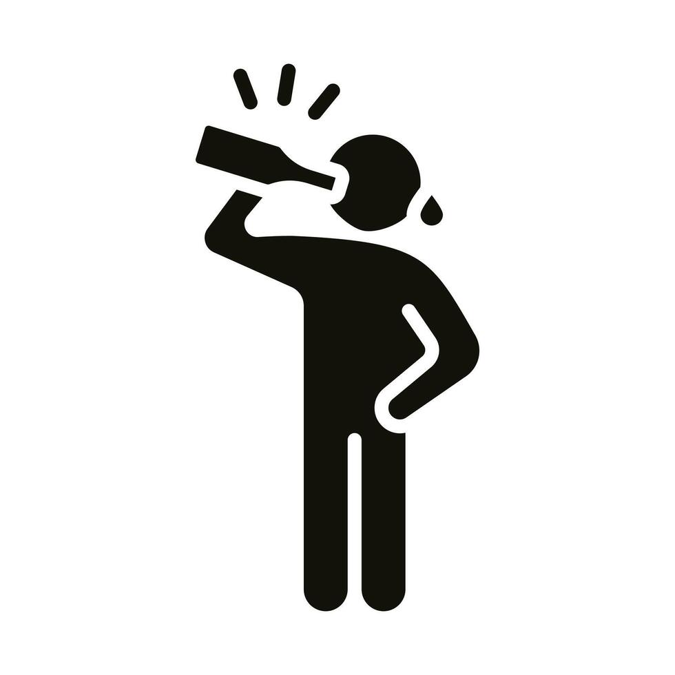 Excessive Thirst icon line illustration vector