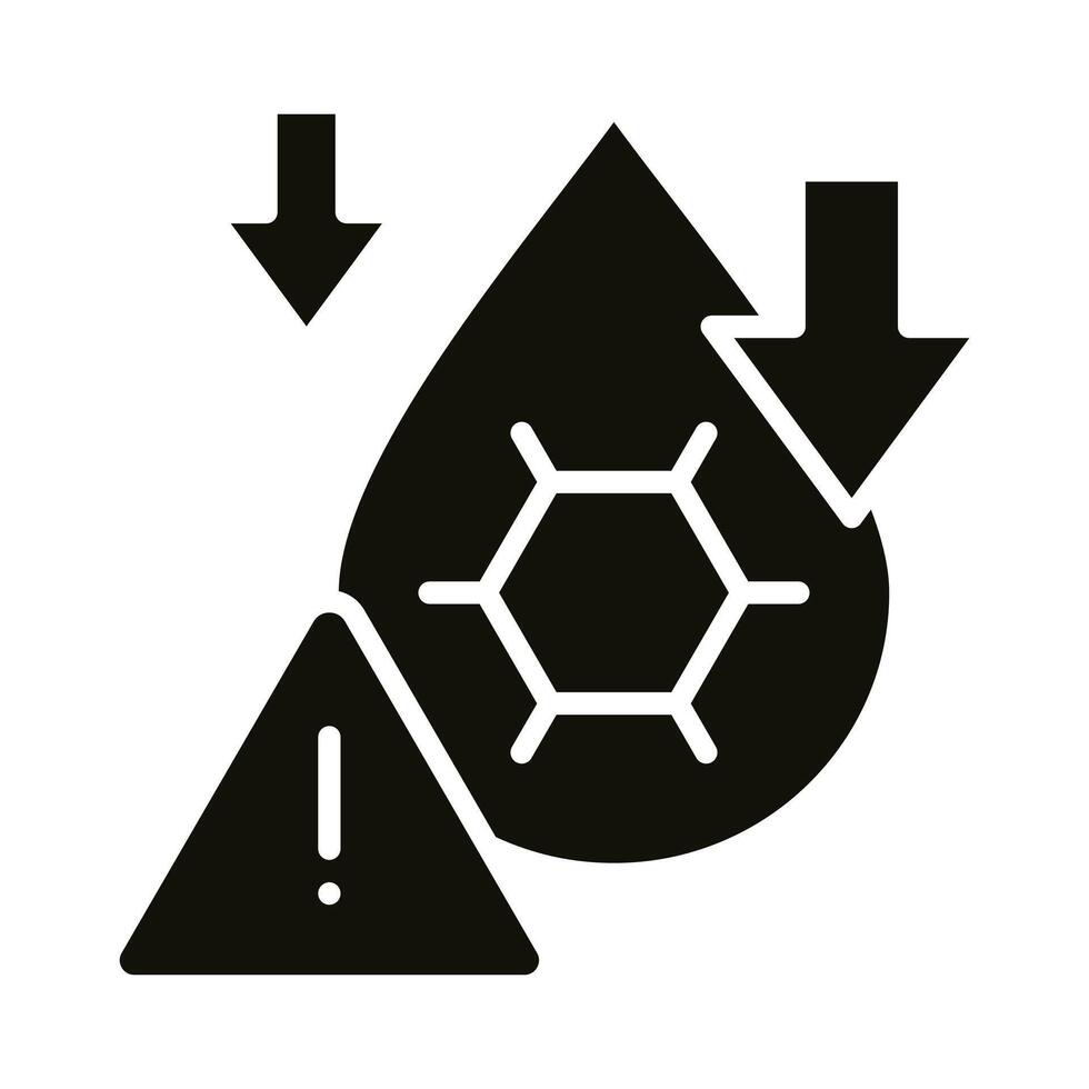 Hypoglycemia Risk icon line illustration vector