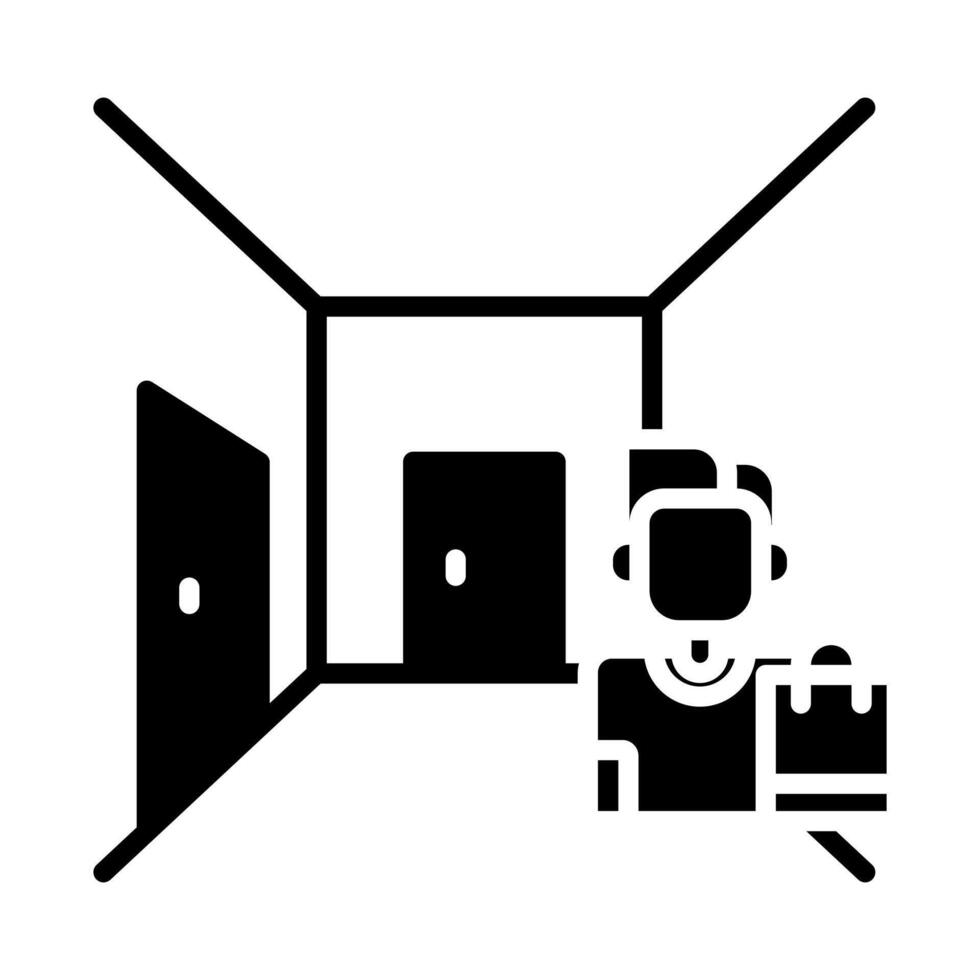 Customer Corridor icon line illustration vector