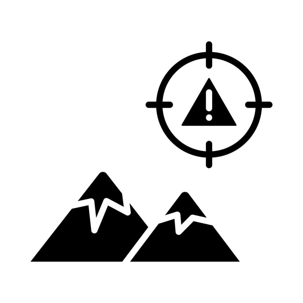 Risk Ridge icon line illustration vector