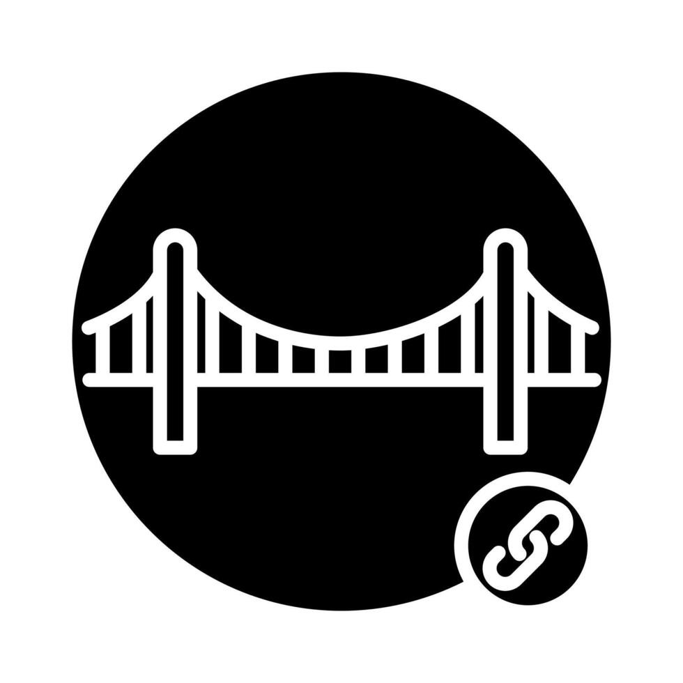 Bridge Link icon line illustration vector