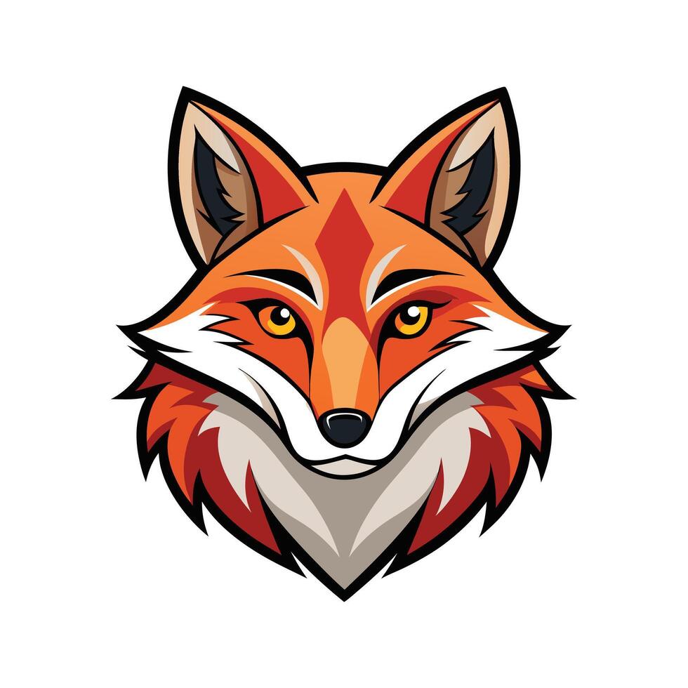 Creative Fox Head in Vibrant Colors vector
