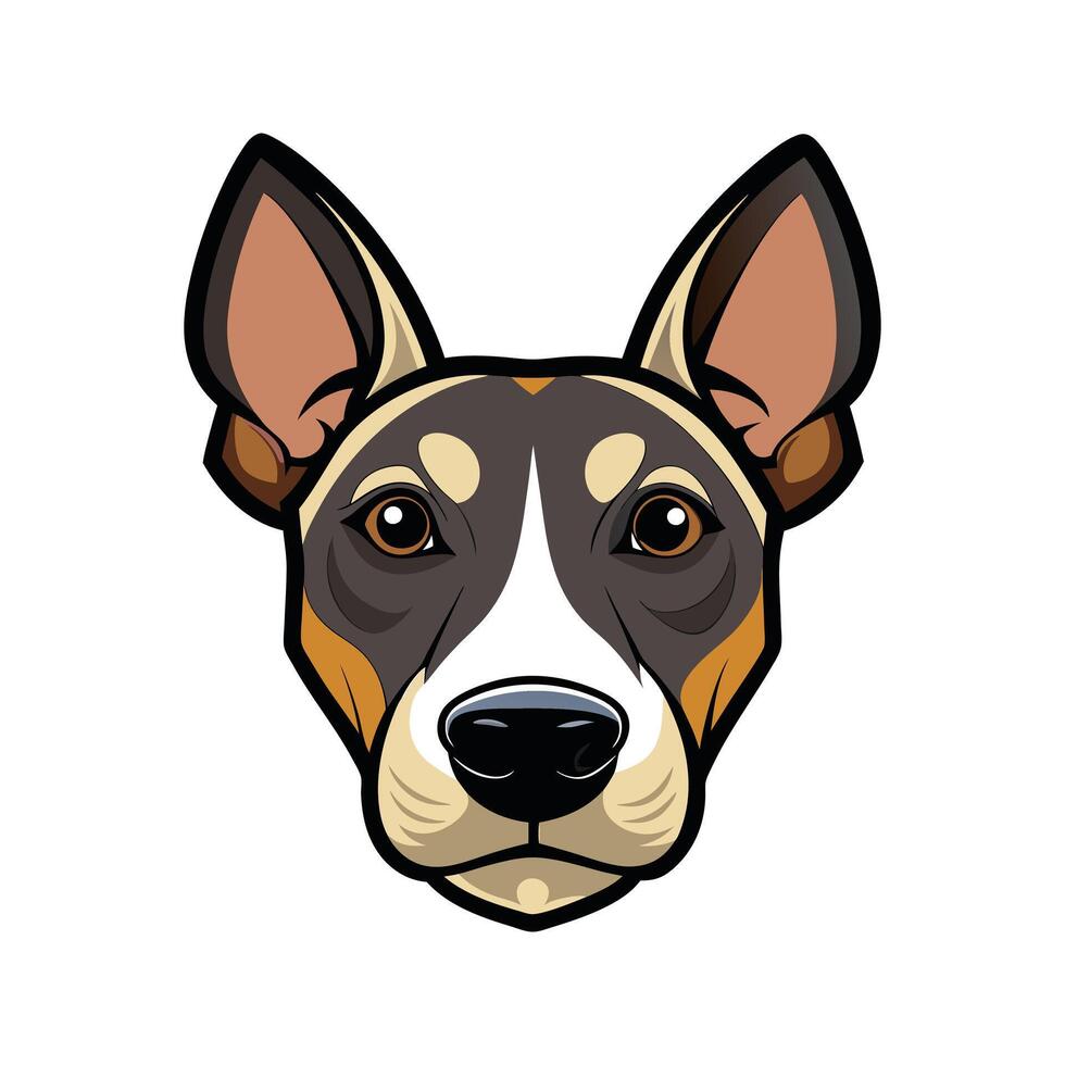 Creative Dog Head in Artistic Colors vector