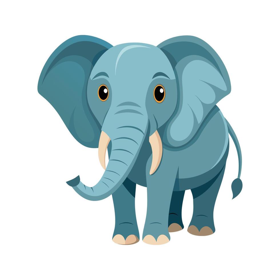 Charming Elephant with Colorful Design vector