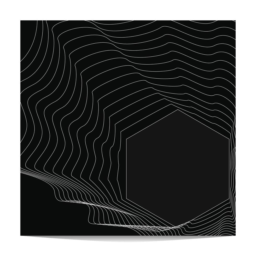 abstract hexagonal wireframe background for social media post vector