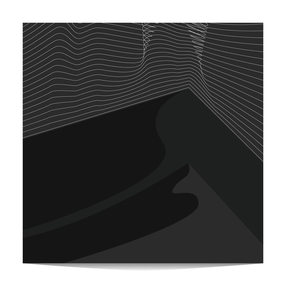 abstract black or dark theme background with abstract mountain illusion vector