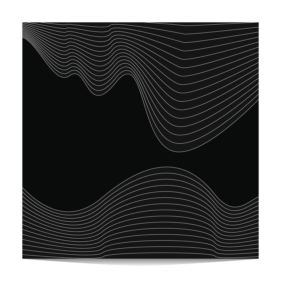 abstract line art with dark background for social media template vector