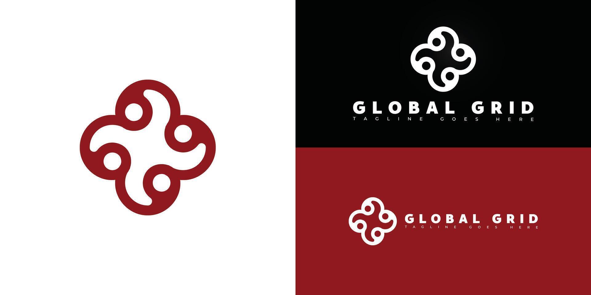 Modern initial letter G or GG in red color isolated on multiple background colors. The logo is suitable for residential and commercial real estate marketing logo design inspiration templates. vector