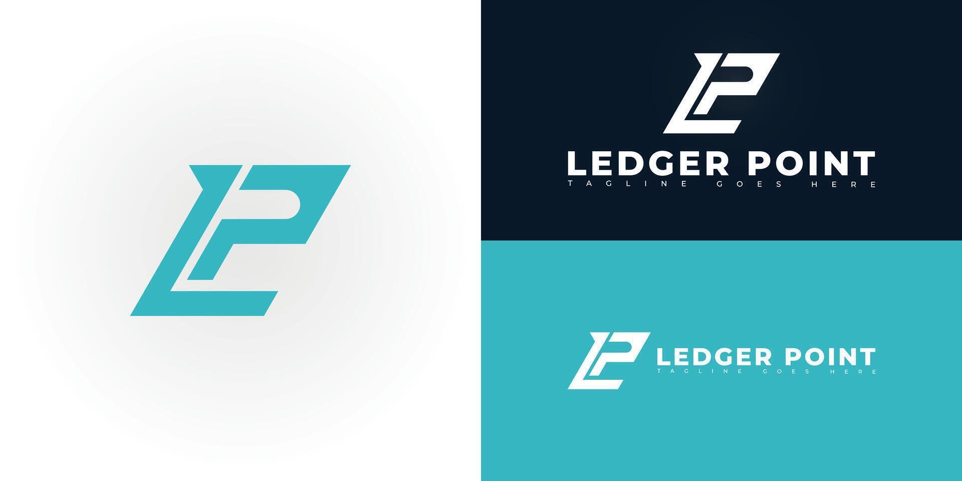 Modern initial letter LP or PL in blue color isolated on multiple background colors. The logo is suitable for payment service logo design inspiration templates. vector