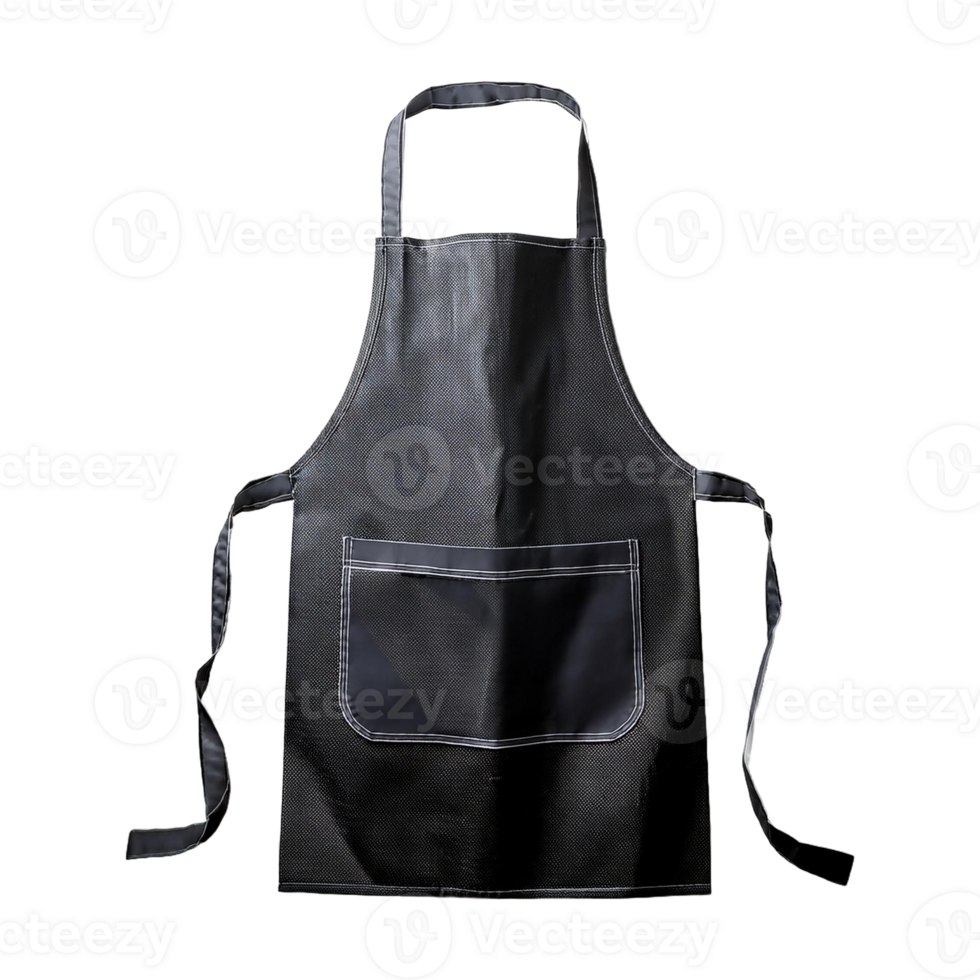 a black apron with a black strap that says easy on it. png