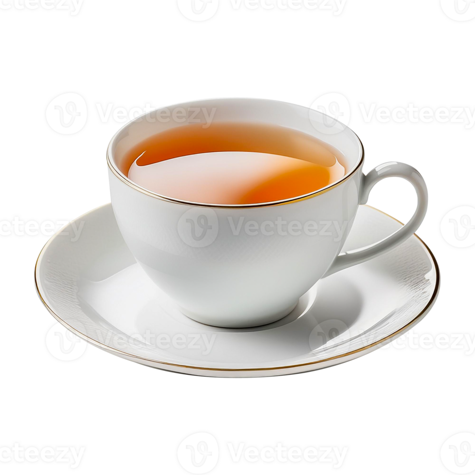 een kop van thee Aan een schotel met een schotel met een kop van thee. png