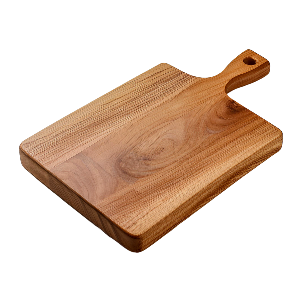 a wooden cutting board with a wooden handle on it png