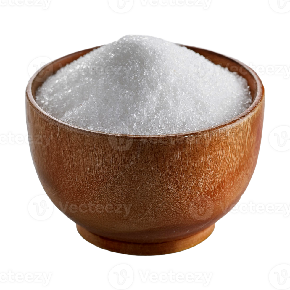 a bowl of sugar is shown on a transparent background. png
