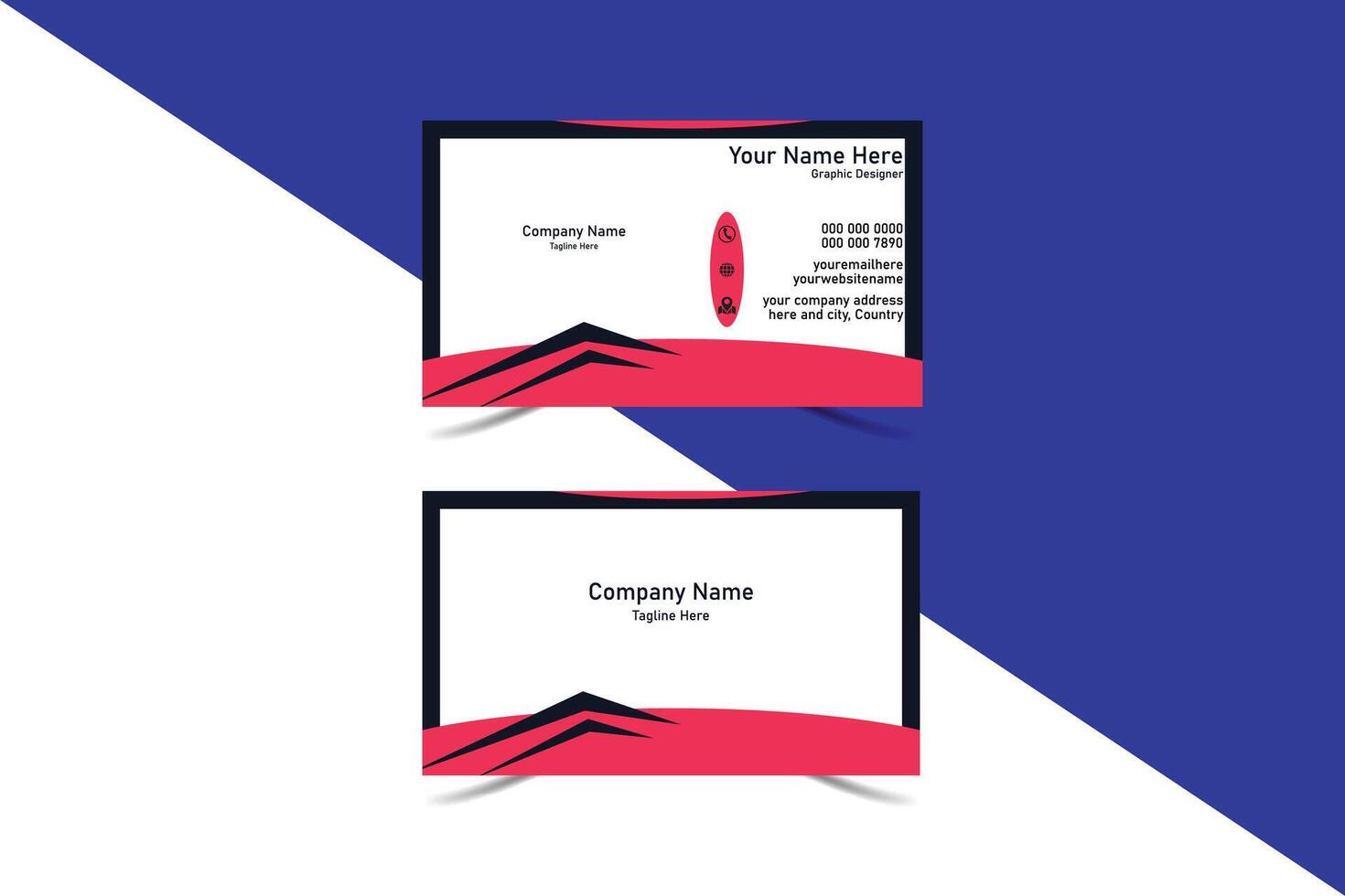 Minimal Business Card for any business or corporate vector