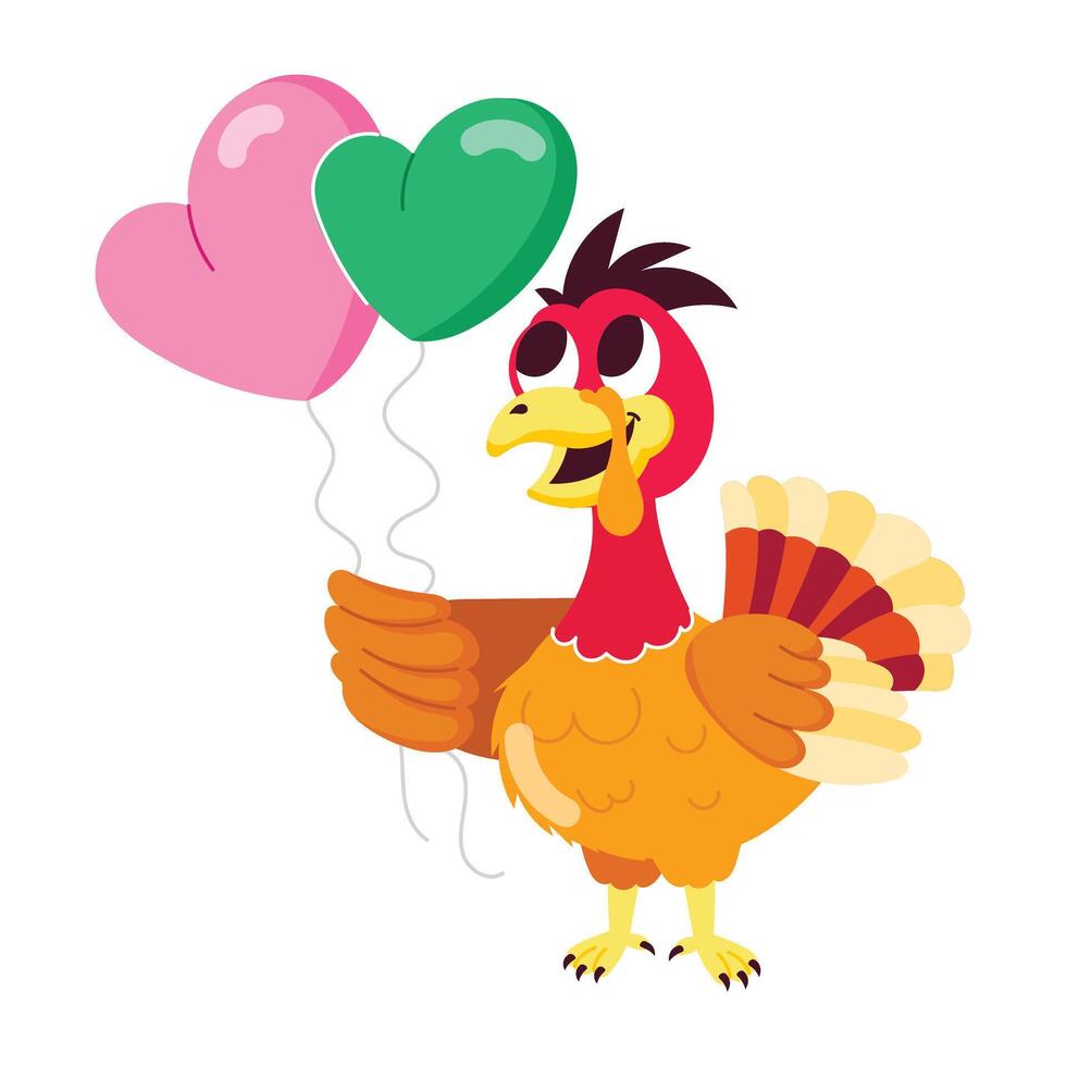Turkey balloons sticker designed in flat style vector