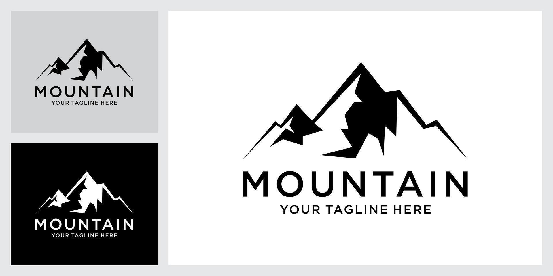 Vintage mountain logo design and illustration vector