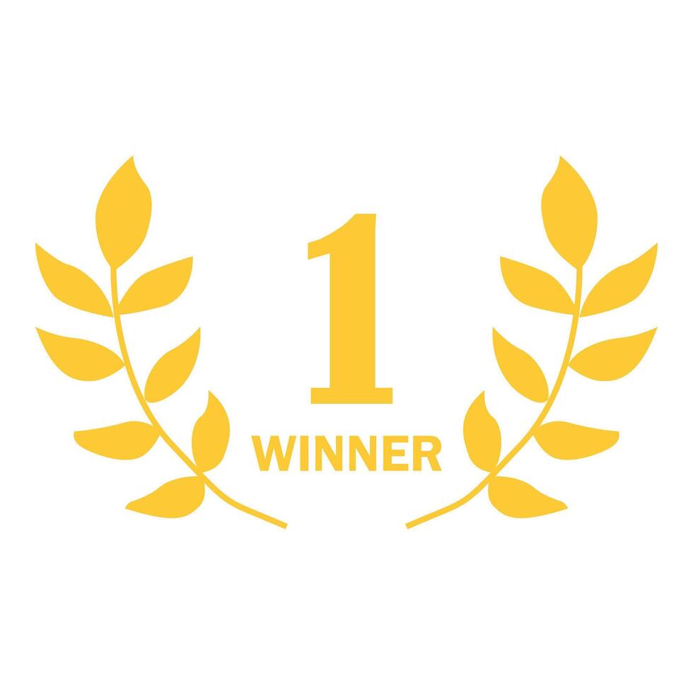 1st winner illustration vector