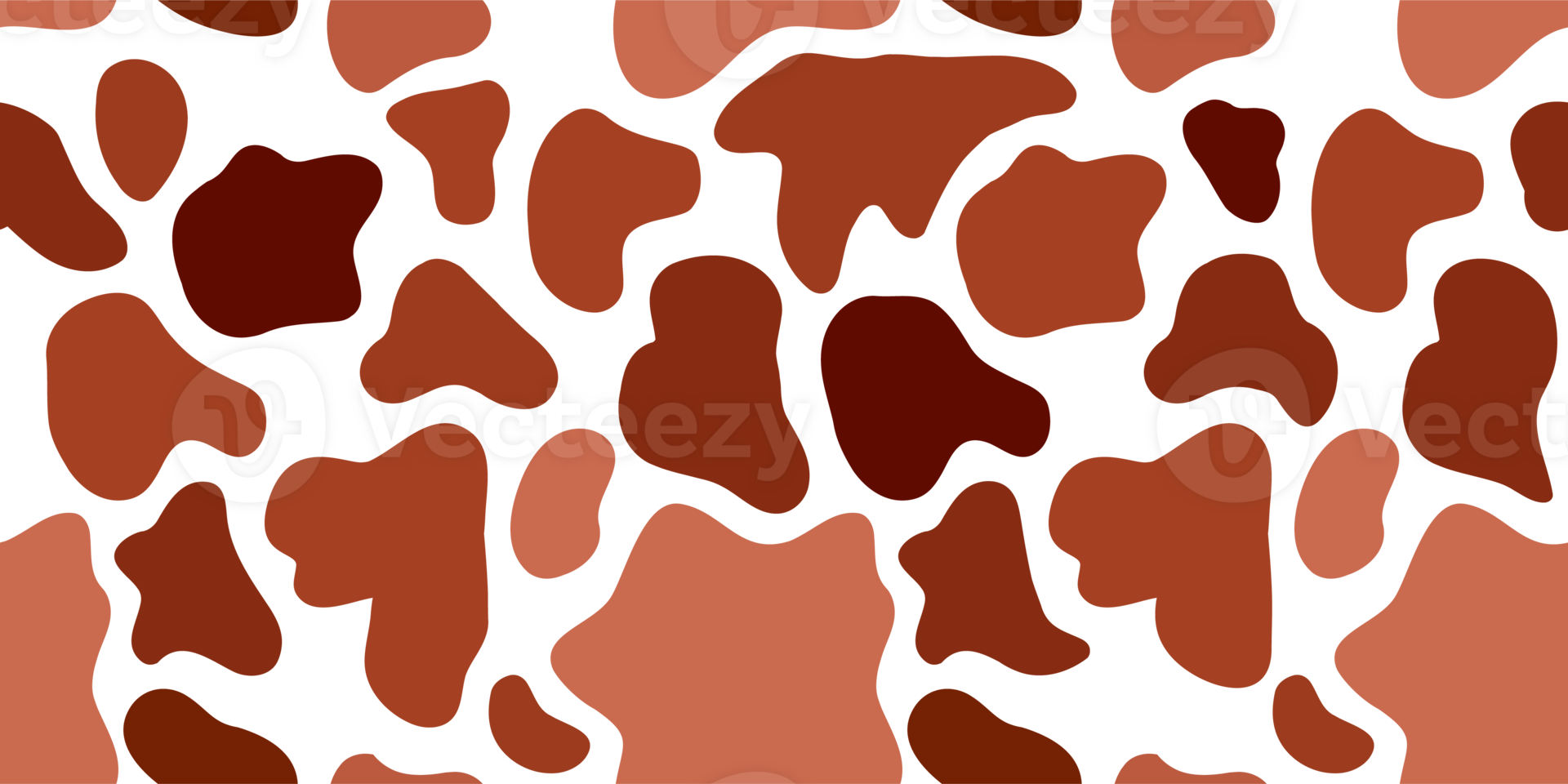 Brown cow skin seamless pattern spots. Repeating dalmatian dog stains png