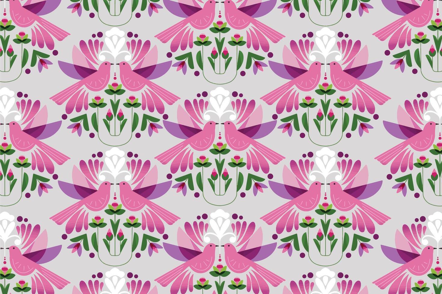 Seamless birds pattern vector