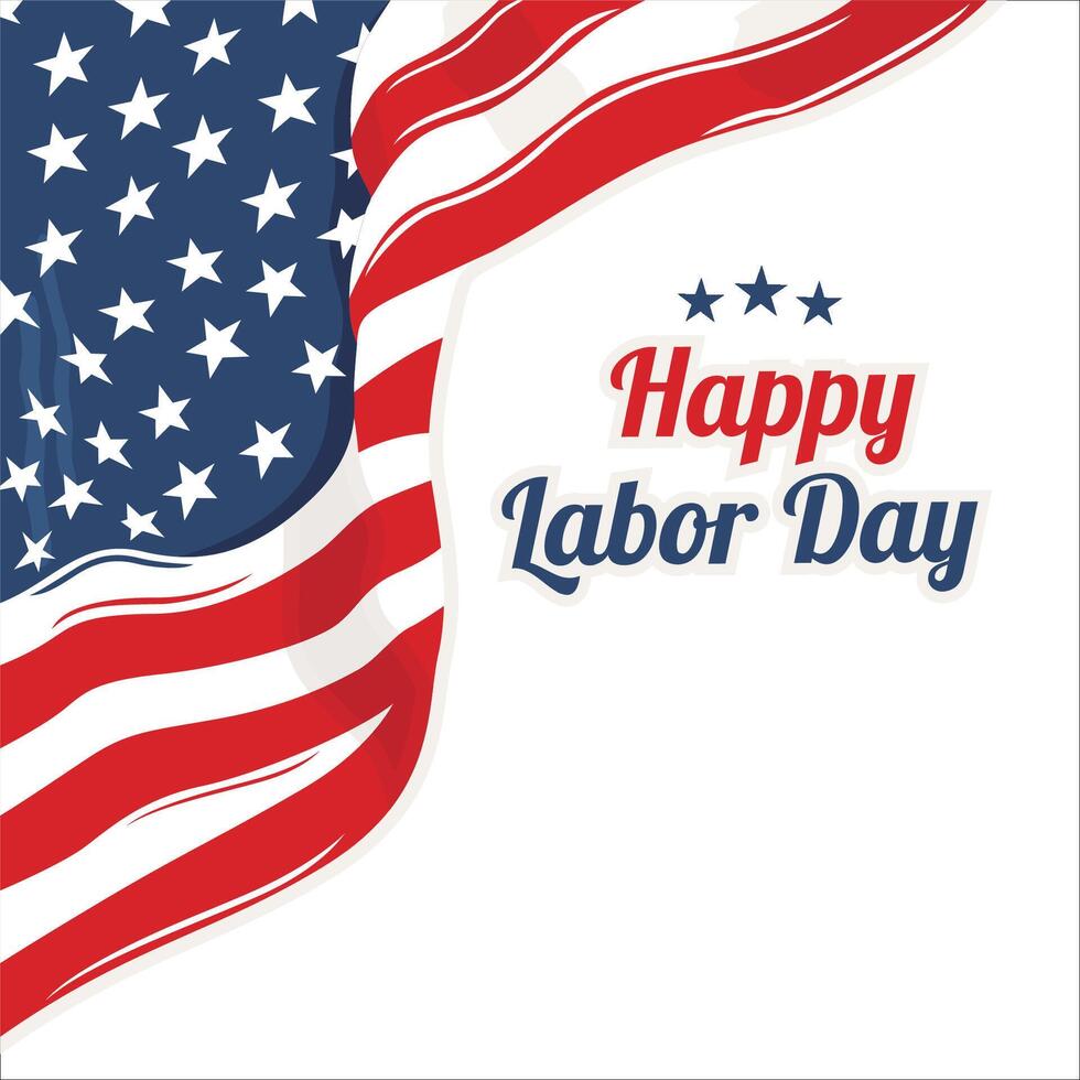 Happy Labor Day modern typography design vector