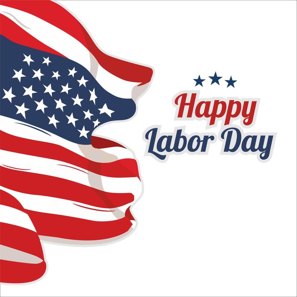 Happy Labor Day modern typography design vector