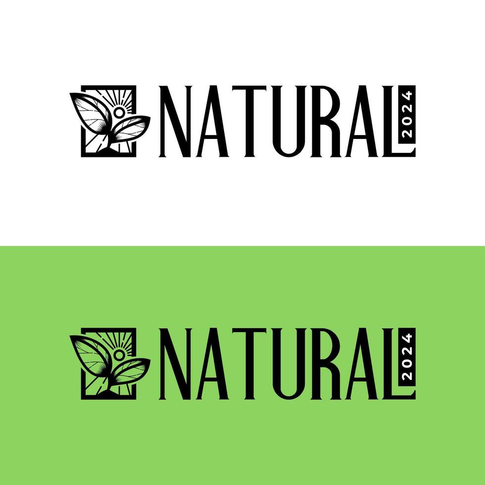 organic natural plant vintage logo. plant logo for any business related to nature and plant. vector