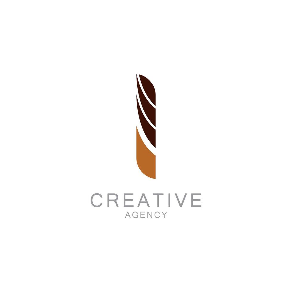 Creative Agency Logo Featuring Stylized Letter I Design vector