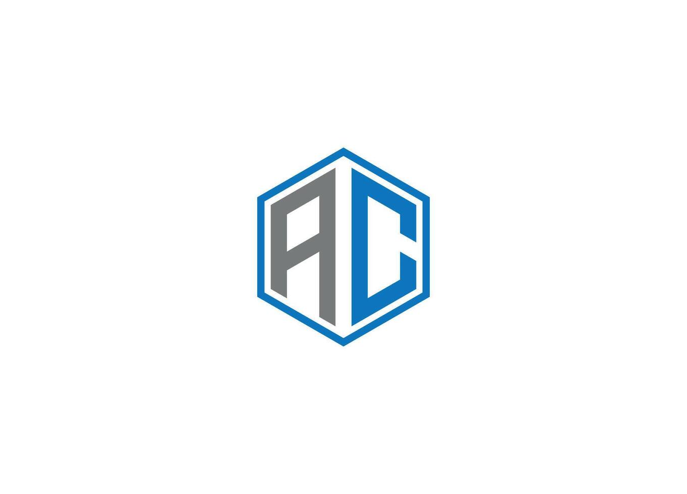AC initial Logo Design with Creative Modern iicon template vector