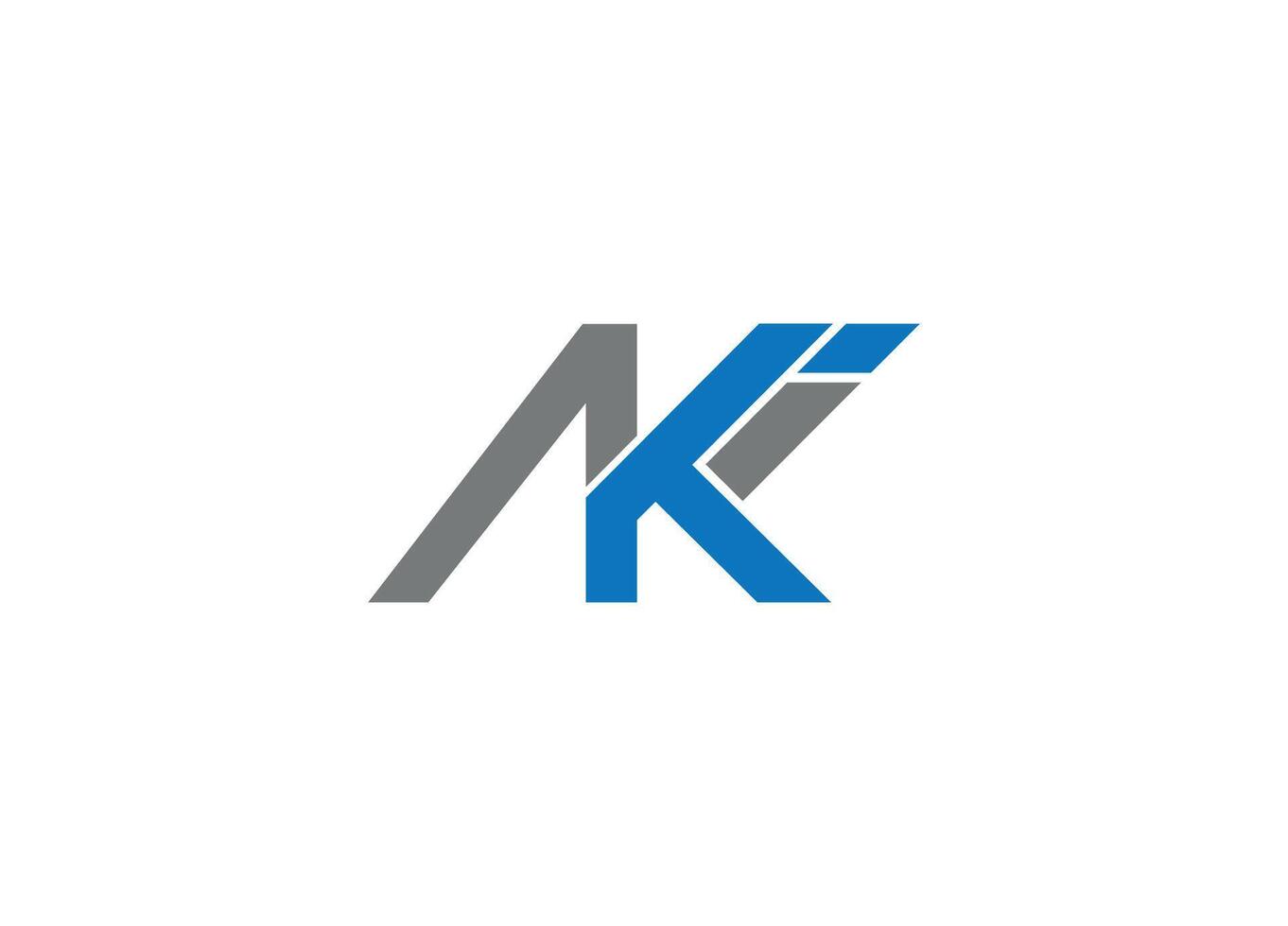 AK minimalist modern logo design icon template vector