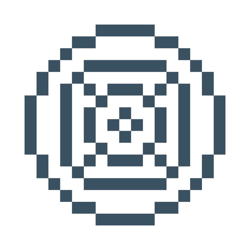 circle target pixel art vector