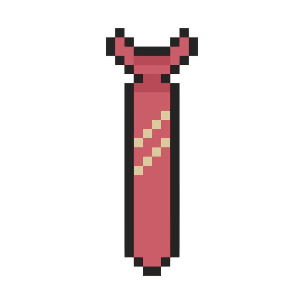 office red and yellow lines tie pixel art for your needs vector