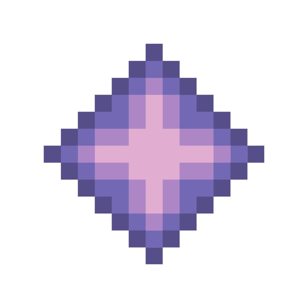 purple abstract shape pixel art vector