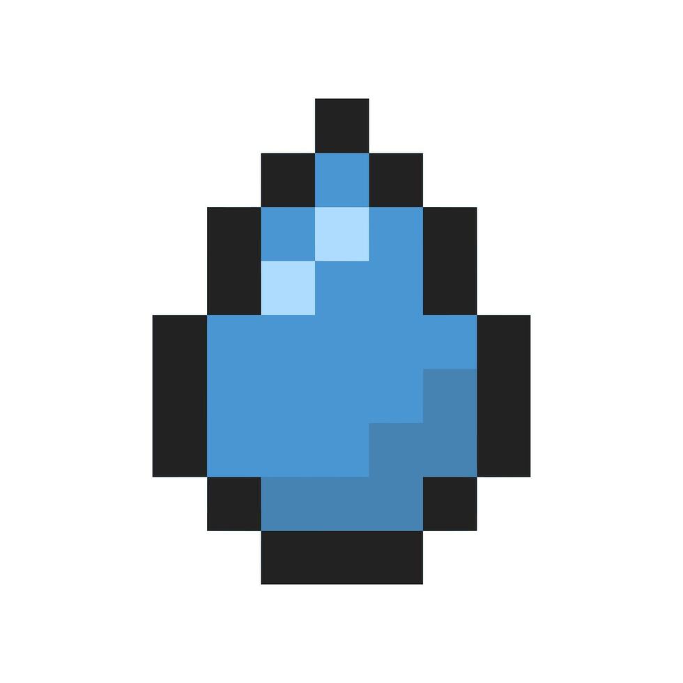 fresh water droplet pixel art vector