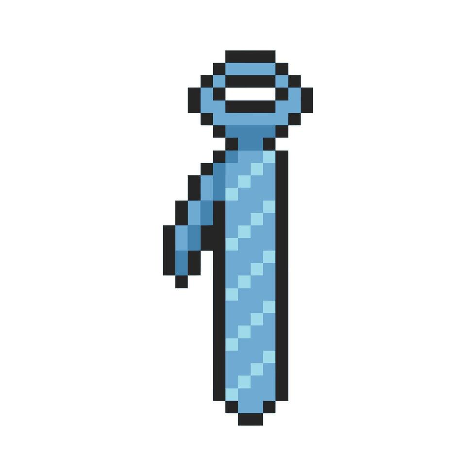 office blue pattern line tie pixel art for your needs vector