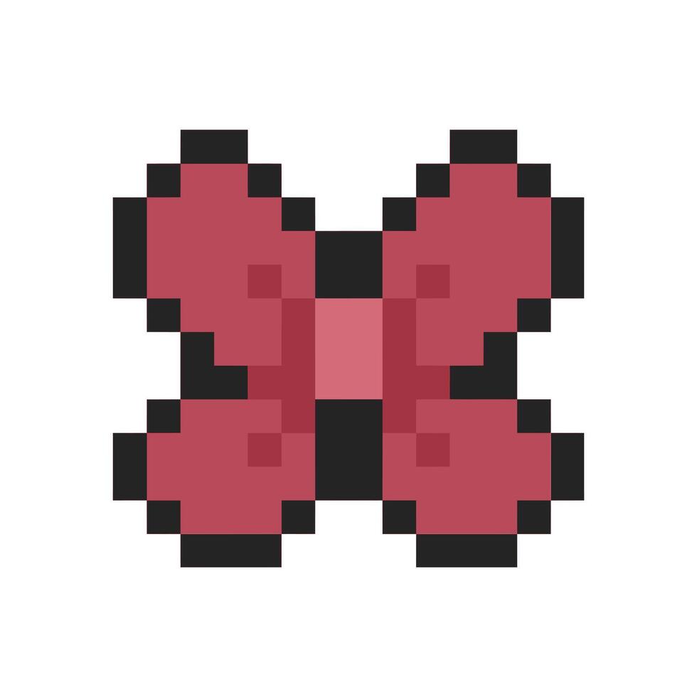 Chic Ribbon Elegance pixel art vector